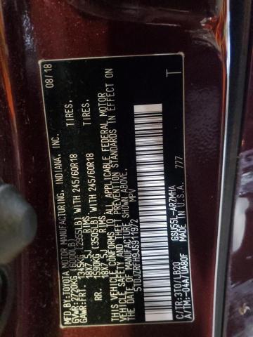 2018 TOYOTA HIGHLANDER SE 5TDJZRFH9JS911972