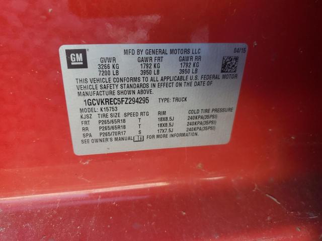 2015 CHEVROLET SILVERADO 1GCVKREC5FZ294295