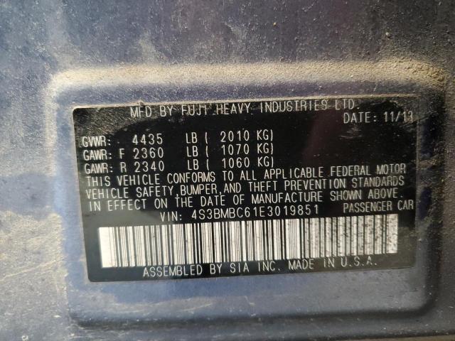 2014 SUBARU LEGACY 2.5 - 4S3BMBC61E3019851