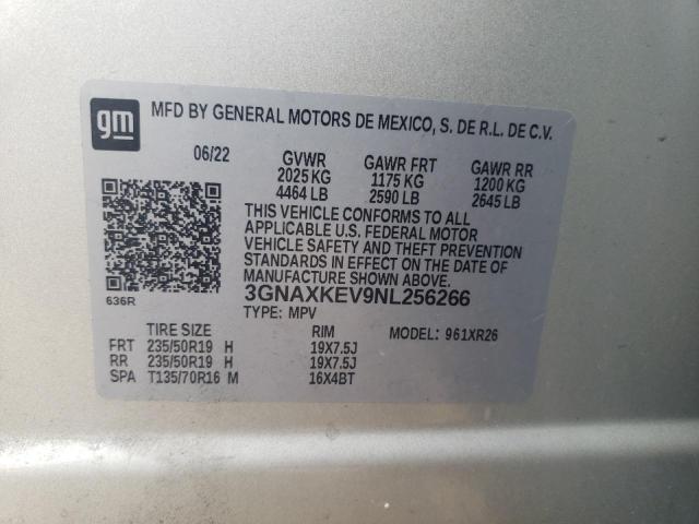 2022 CHEVROLET EQUINOX LT - 3GNAXKEV9NL256266