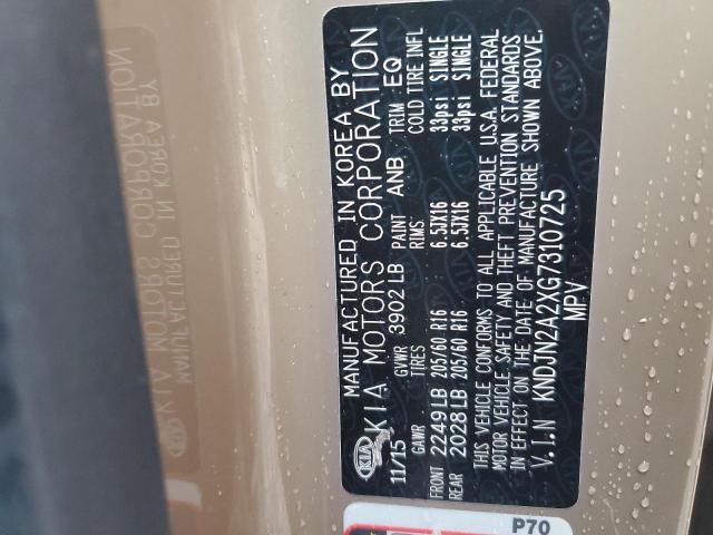 2016 KIA SOUL KNDJN2A2XG7310725