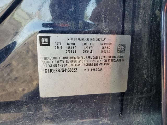 2016 CHEVROLET SONIC LT 1G1JC6SB7G4158862