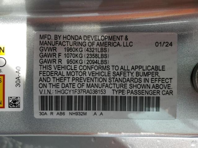 2024 HONDA ACCORD EX - 1HGCY1F37RA038153