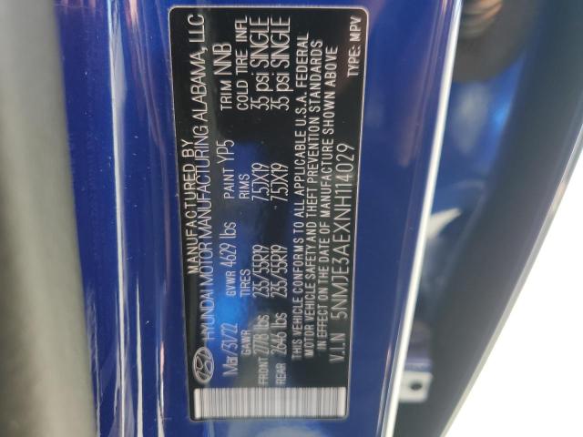 2022 HYUNDAI TUCSON LIM 5NMJE3AEXNH114029