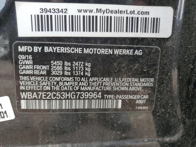 2017 BMW 740 I WBA7E2C53HG739964