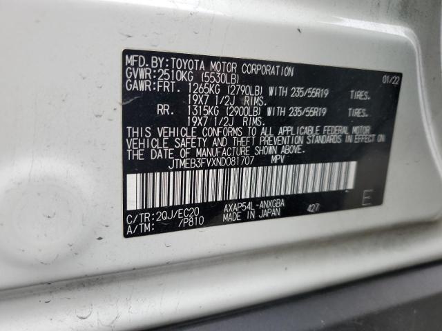 2022 TOYOTA RAV4 PRIME JTMEB3FVXND081707