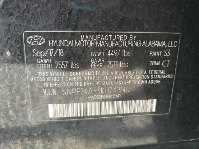 2019 HYUNDAI SONATA SE 5NPE24AF3KH741940