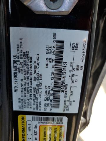 2020 FORD FUSION SE 3FA6P0LU8LR106131