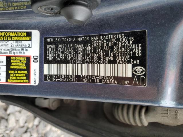 2016 TOYOTA COROLLA L #3301969418