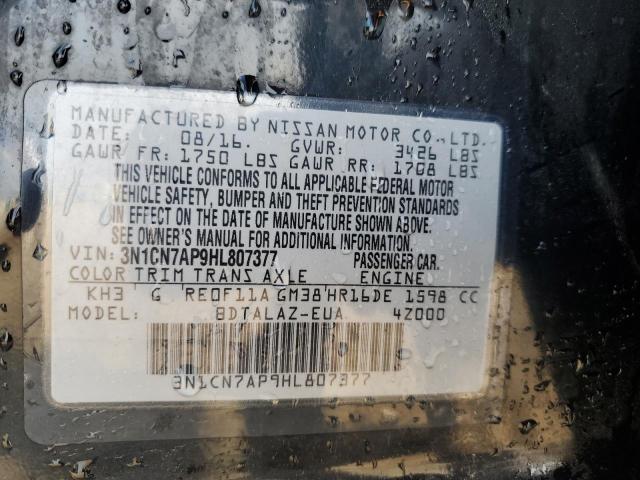 2017 NISSAN VERSA S - 3N1CN7AP9HL807377