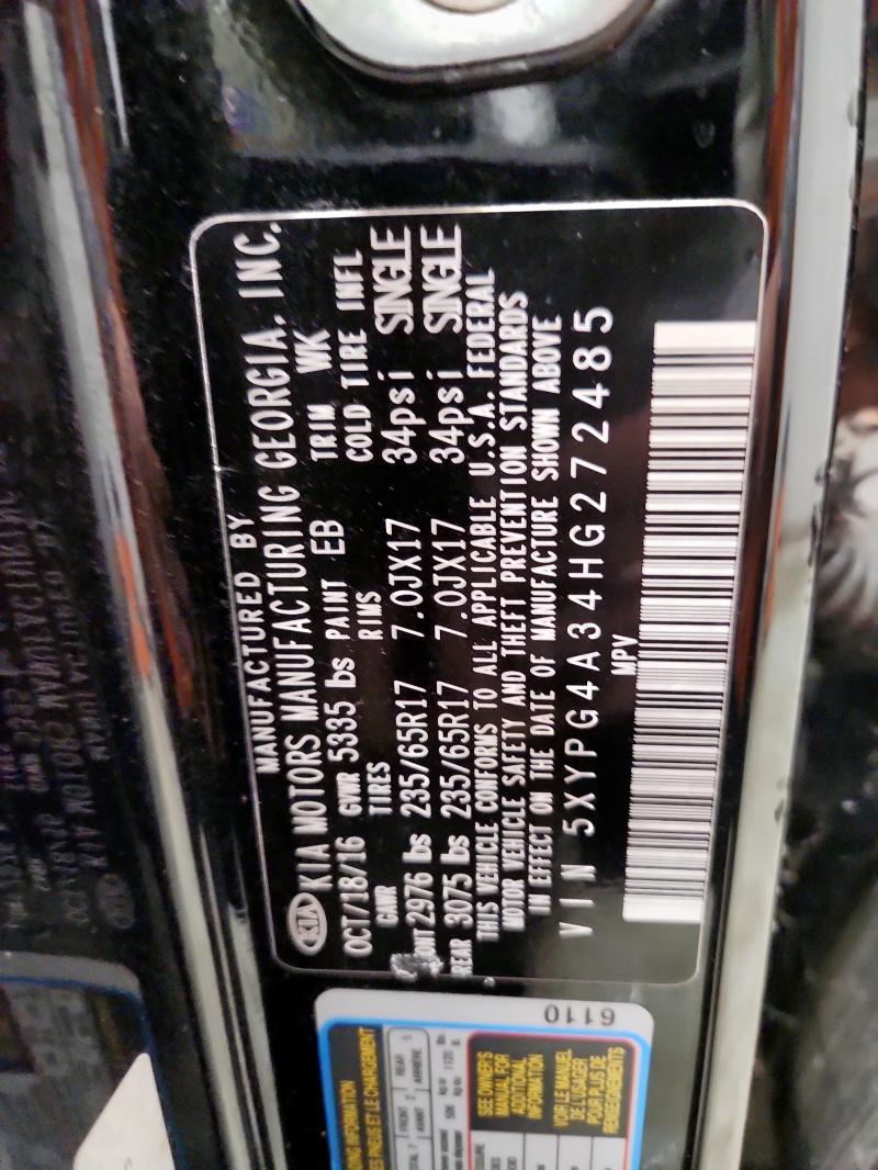 2017 KIA SORENTO LX 5XYPG4A34HG272485