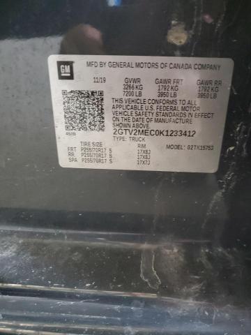 2019 GMC SIERRA LIM 2GTV2MEC0K1233412