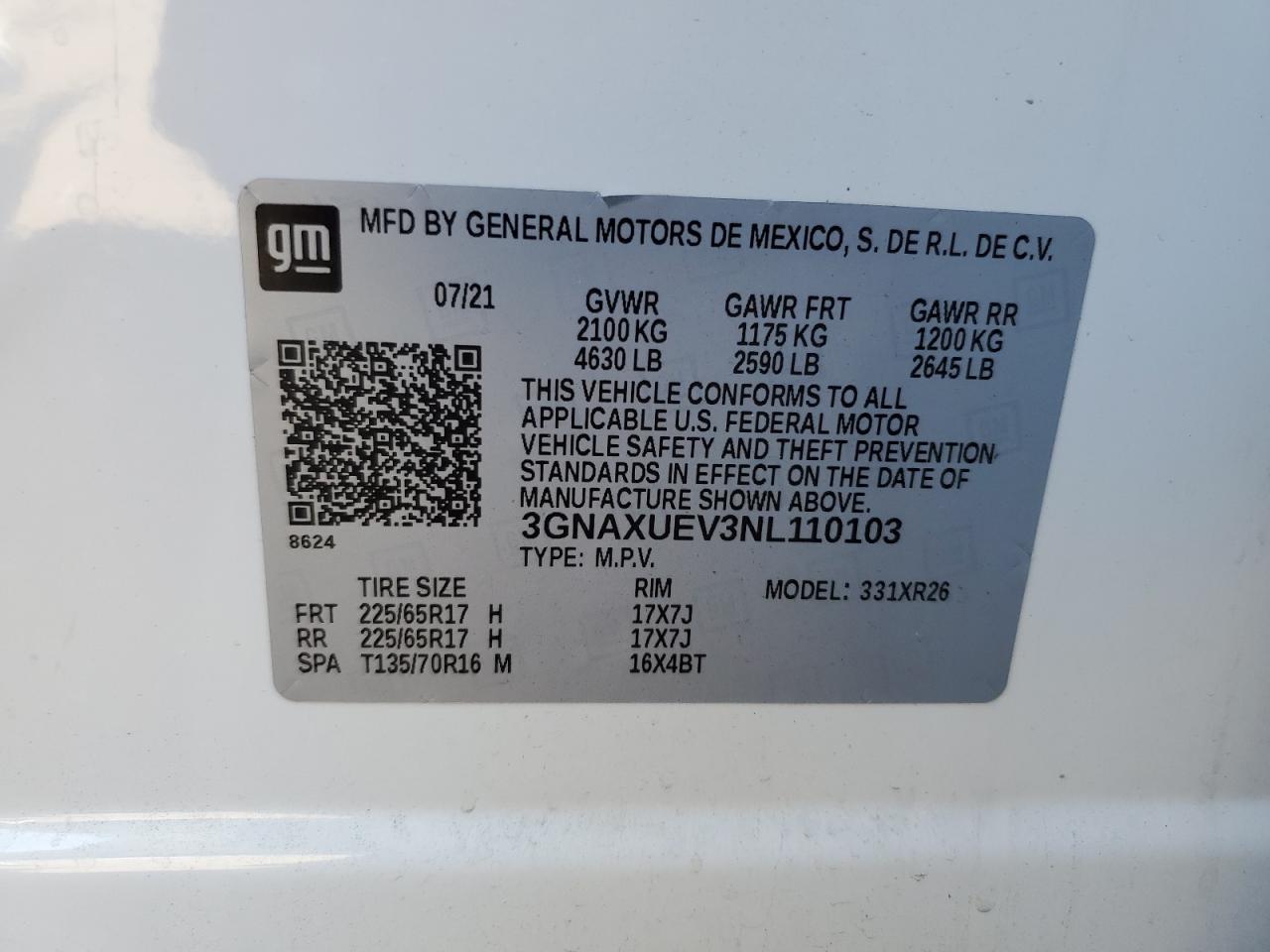 CHEVROLET EQUINOX LT