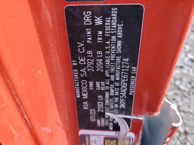 2023 KIA FORTE GT LINE 3KPF54AD6PE671274