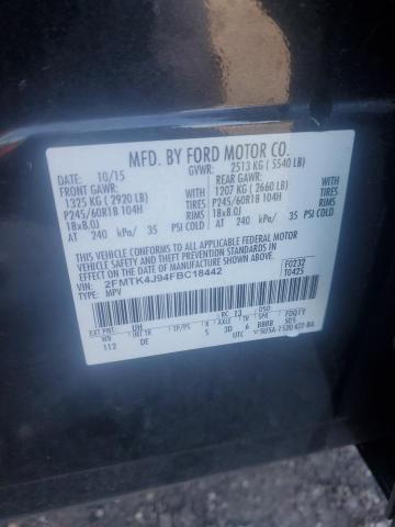 2015 FORD EDGE SEL 2FMTK4J94FBC18442
