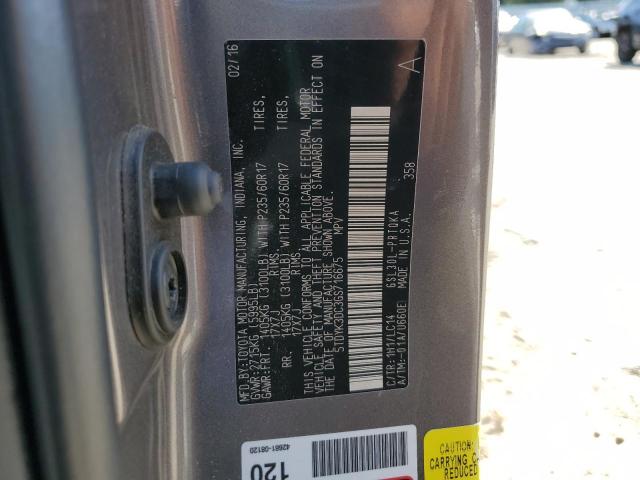 2016 TOYOTA SIENNA XLE - 5TDYK3DC3GS716675