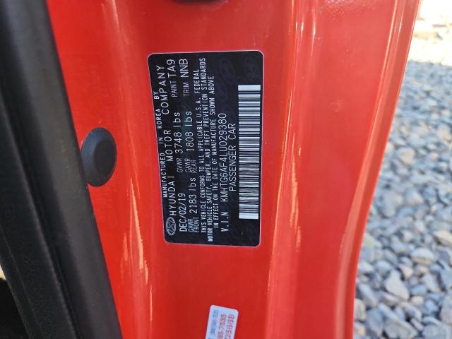 2020 HYUNDAI VELOSTER BASE KMHTG6AF4LU029380