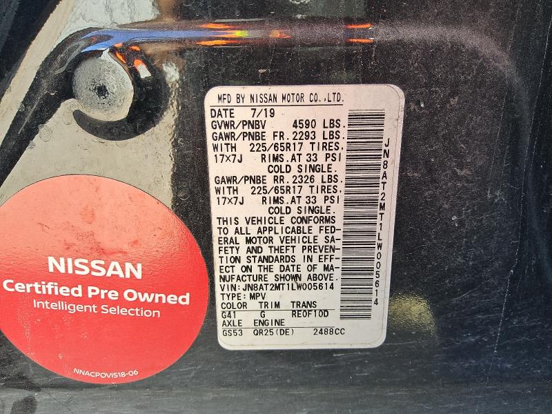 2020 NISSAN ROGUE S - JN8AT2MT1LW005614