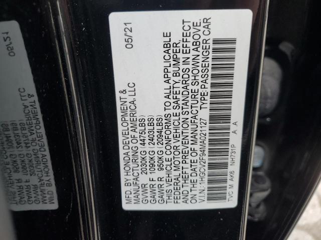 2021 HONDA ACCORD TOURING #3317736070