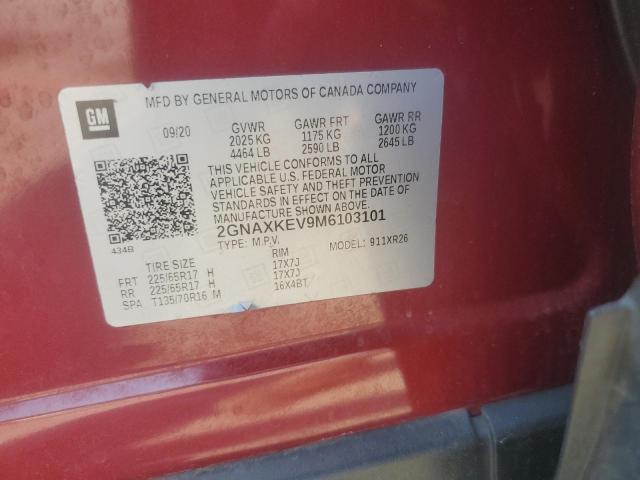 2021 CHEVROLET EQUINOX LT #3286497148