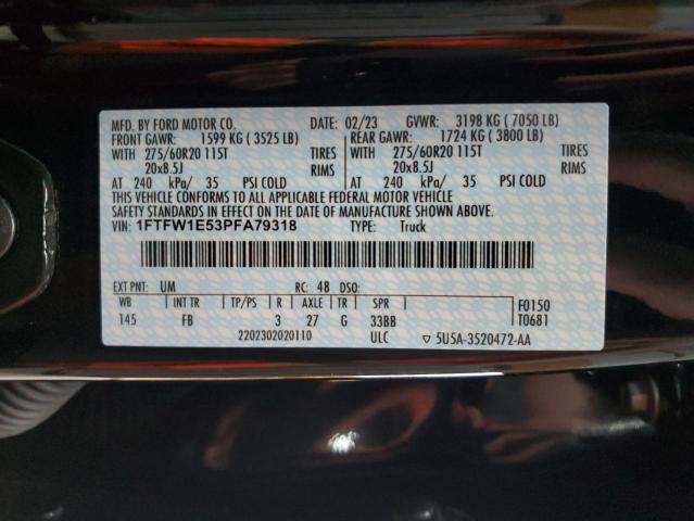 2023 FORD F150 SUPER - 1FTFW1E53PFA79318