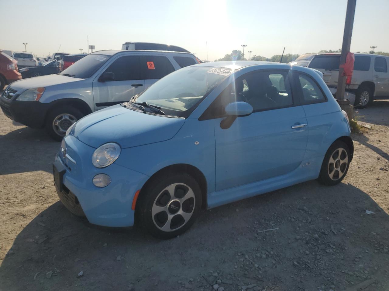 Lot #3253663988 2017 FIAT 500 ELECTR