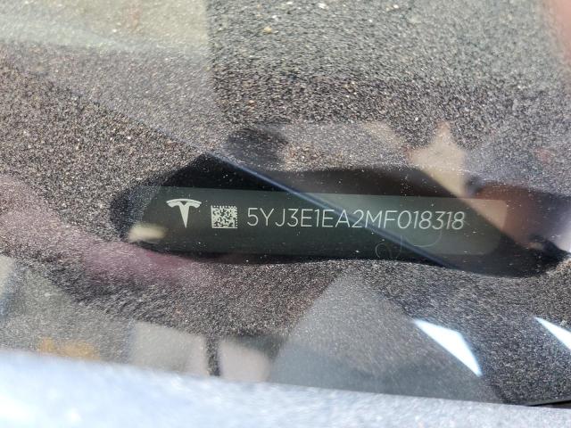 2021 TESLA MODEL 3 5YJ3E1EA2MF018318