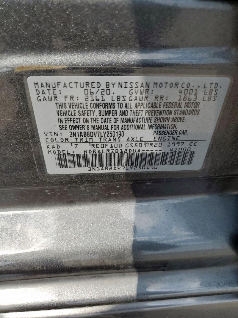 2020 NISSAN SENTRA SR - 3N1AB8DV7LY250190