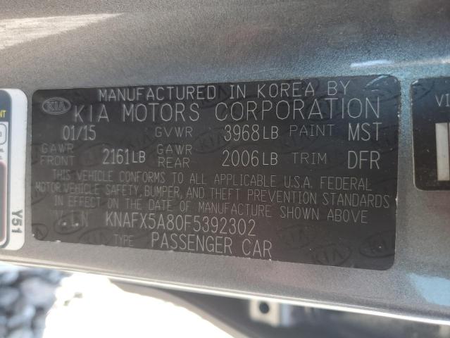 2015 KIA FORTE EX - KNAFX5A80F5392302