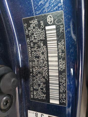 2015 TOYOTA PRIUS JTDKN3DU3F0465289