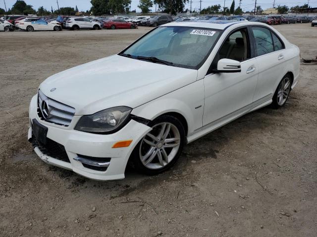 MERCEDES-BENZ C 250 2012 white  gas WDDGF4HB9CA600899 photo #1