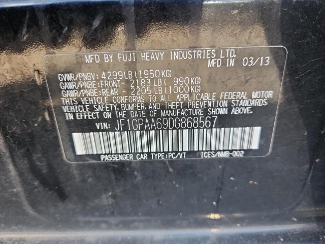 2013 SUBARU IMPREZA - JF1GPAA69DG868567