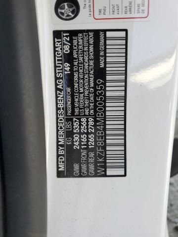 2021 MERCEDES-BENZ E 350 4MATIC W1KZF8EB4MB005359