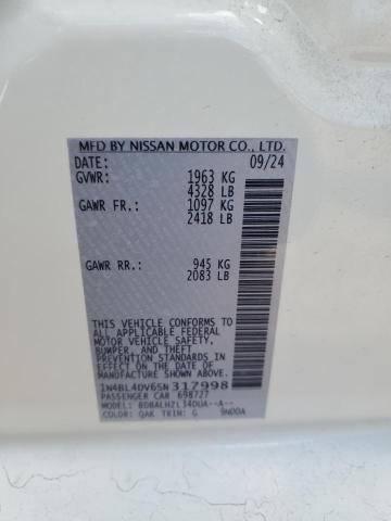 2025 NISSAN ALTIMA SV 1N4BL4DV6SN317998