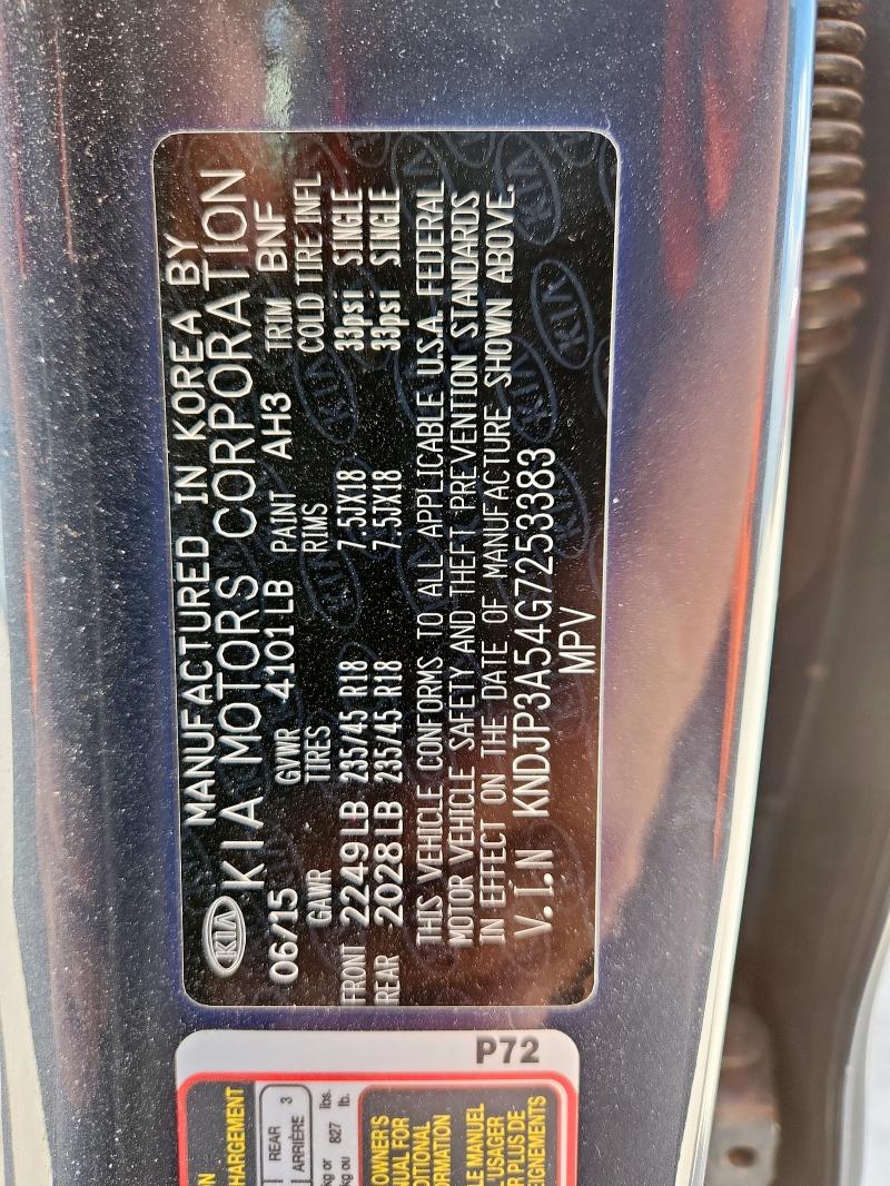 2016 KIA SOUL + - KNDJP3A54G7253383