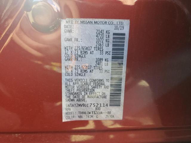 2020 NISSAN ROGUE S #3281559394