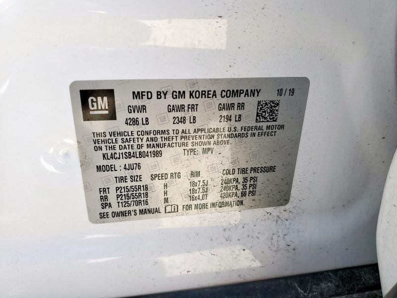 2020 BUICK ENCORE SPO KL4CJ1SB4LB041989