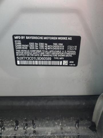 2020 BMW X3 SDRIVE30I 5UXTY3C01L9D60589