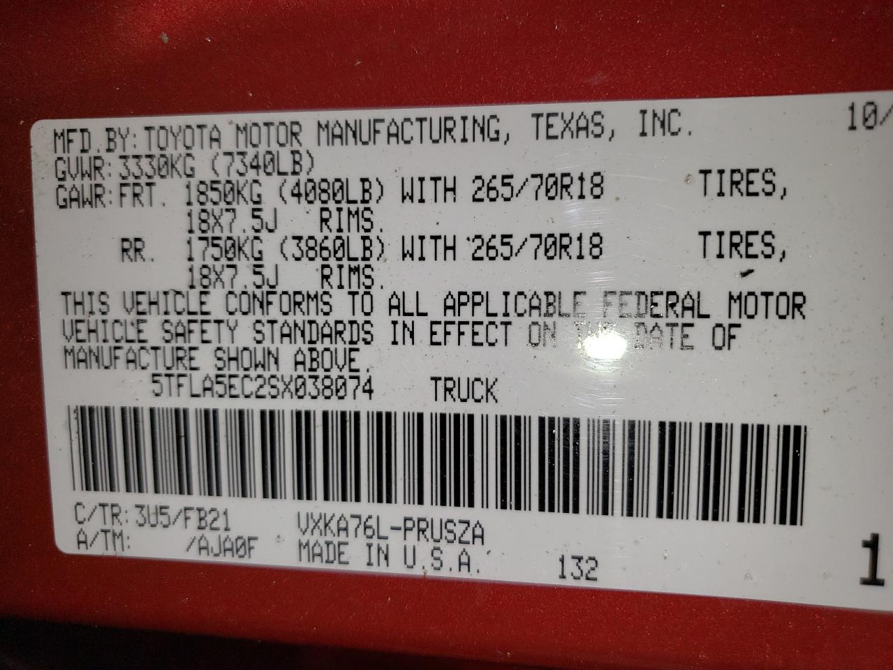 TOYOTA TUNDRA CREWMAX SR5