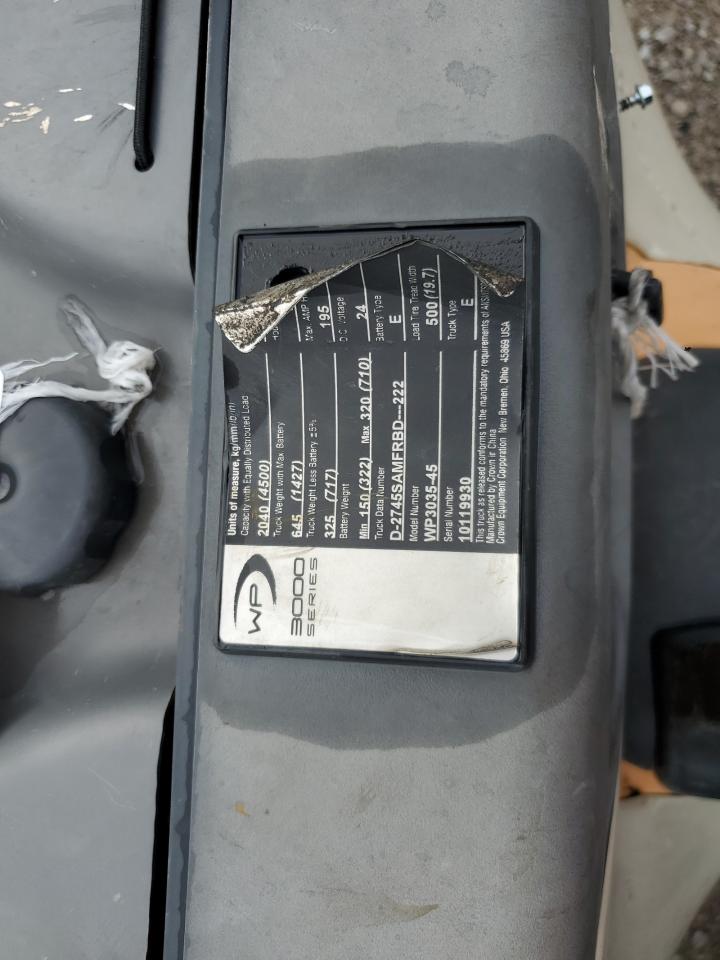 Lot #3246796840 2020 CROWN ELECTRIC PALLET JACK