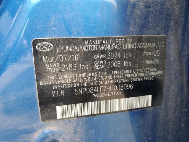 2017 HYUNDAI ELANTRA SE 5NPD84LF7HH038096