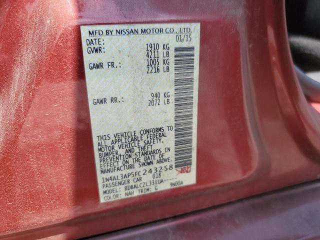 2015 NISSAN ALTIMA 2.5 - 1N4AL3AP5FC243258