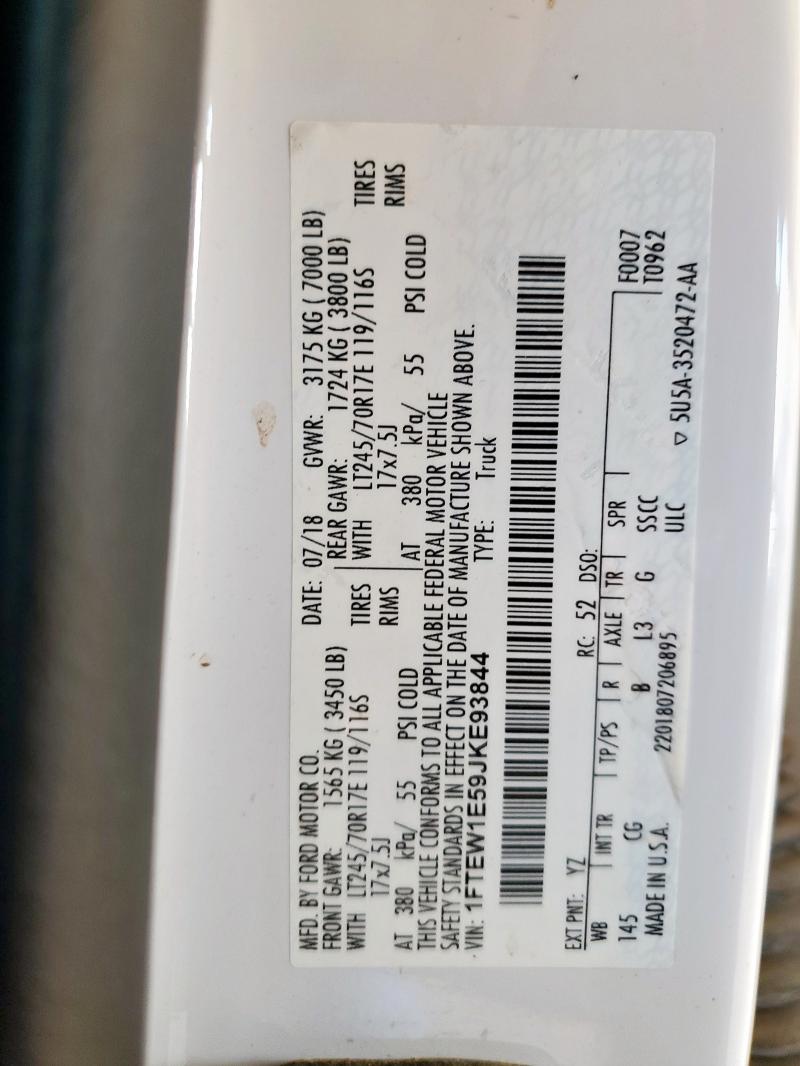2018 FORD F150 SUPERCREW 1FTEW1E59JKE93844