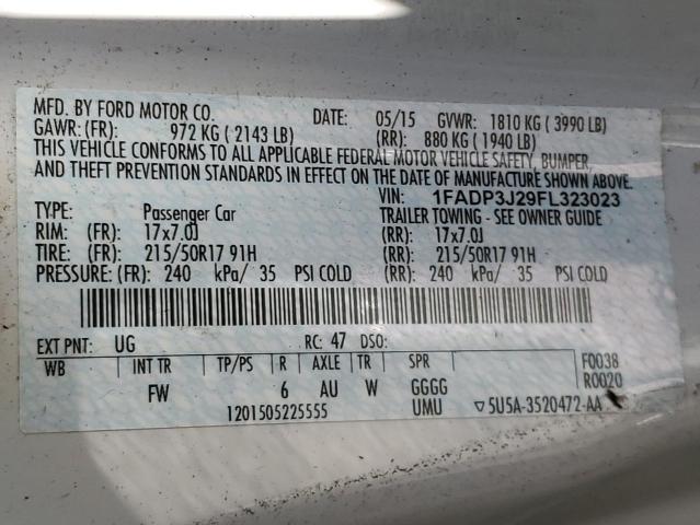2015 FORD FOCUS TITA 1FADP3J29FL323023