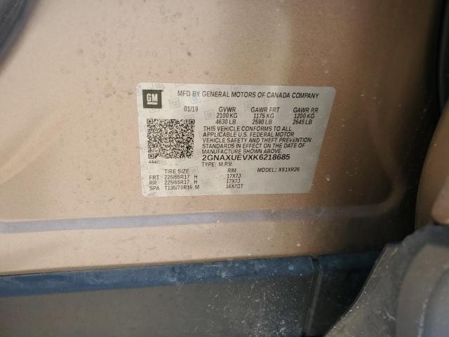 2019 CHEVROLET EQUINOX LT - 2GNAXUEVXK6218685