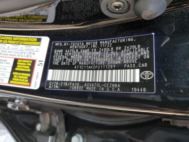 2023 TOYOTA CAMRY LE 4T1C11AK0PU111291