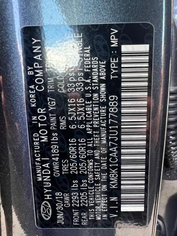 2018 HYUNDAI KONA SE - KM8K1CAA7JU177889
