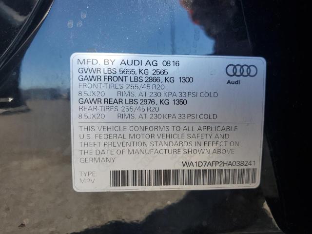 2017 AUDI Q5 PREMIUM PLUS S-LINE WA1D7AFP2HA038241
