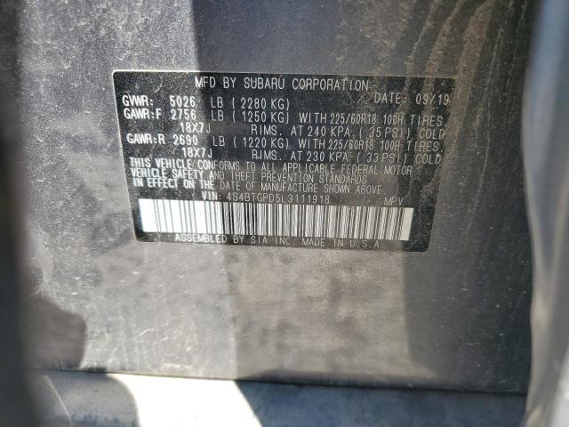 2020 SUBARU OUTBACK TO - 4S4BTGPD5L3111918