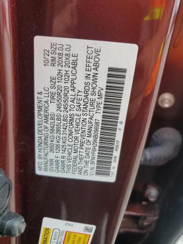 2022 HONDA PILOT SE - 5FNYF6H29NB096987